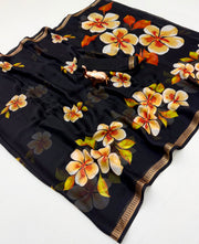 Pure Soft Marshmallow 3D Floral Printed Saree