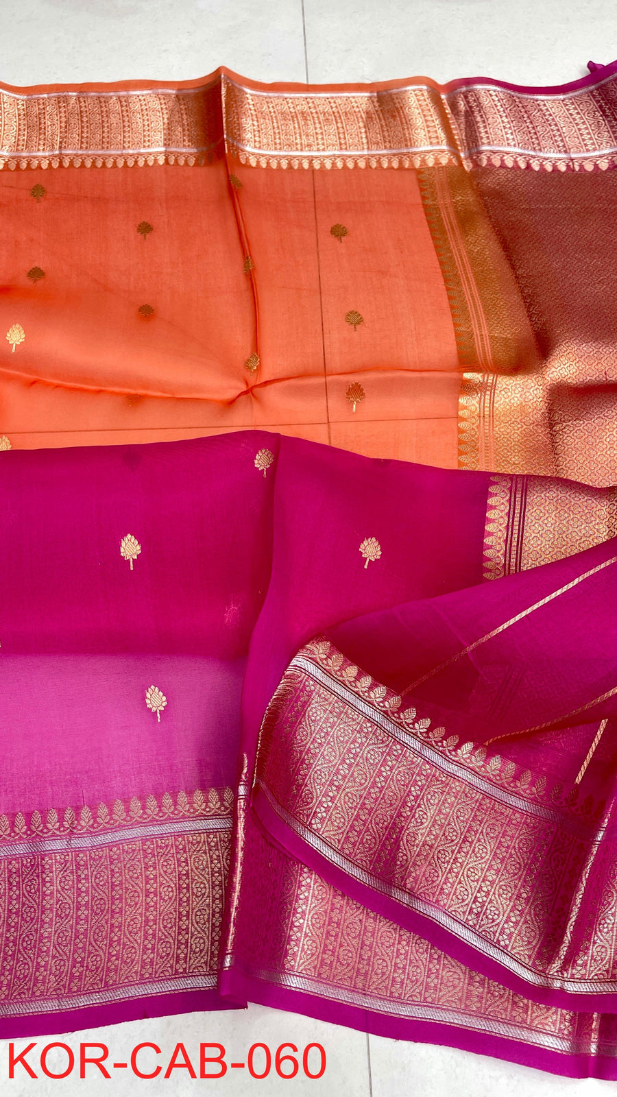 Kora Banarasi Saree crafted in pure silk