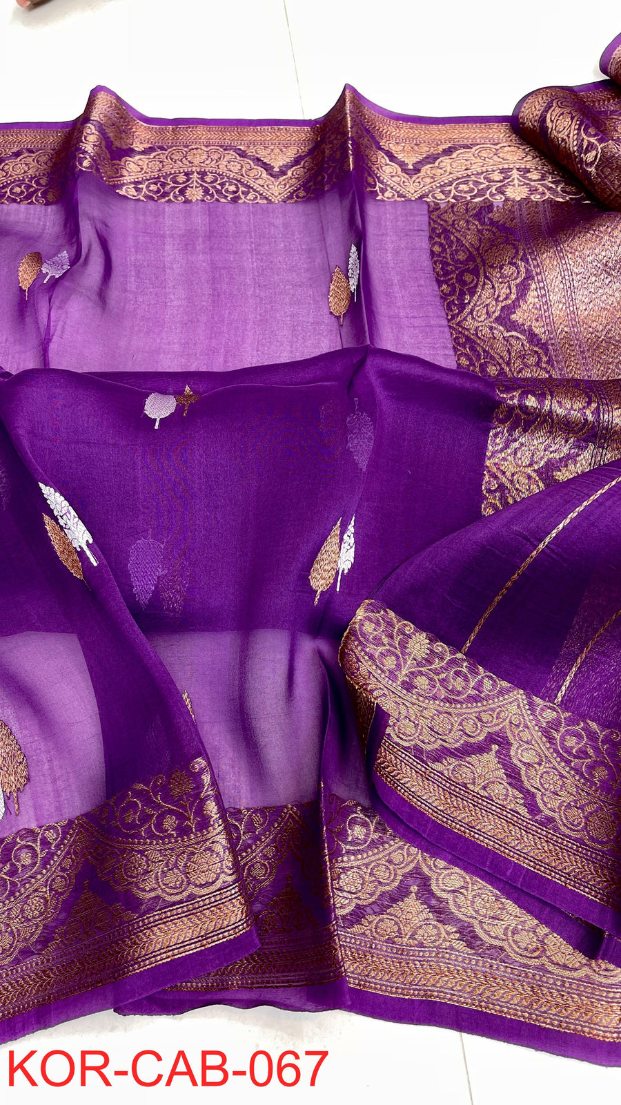 Kora Banarasi Saree crafted in pure silk
