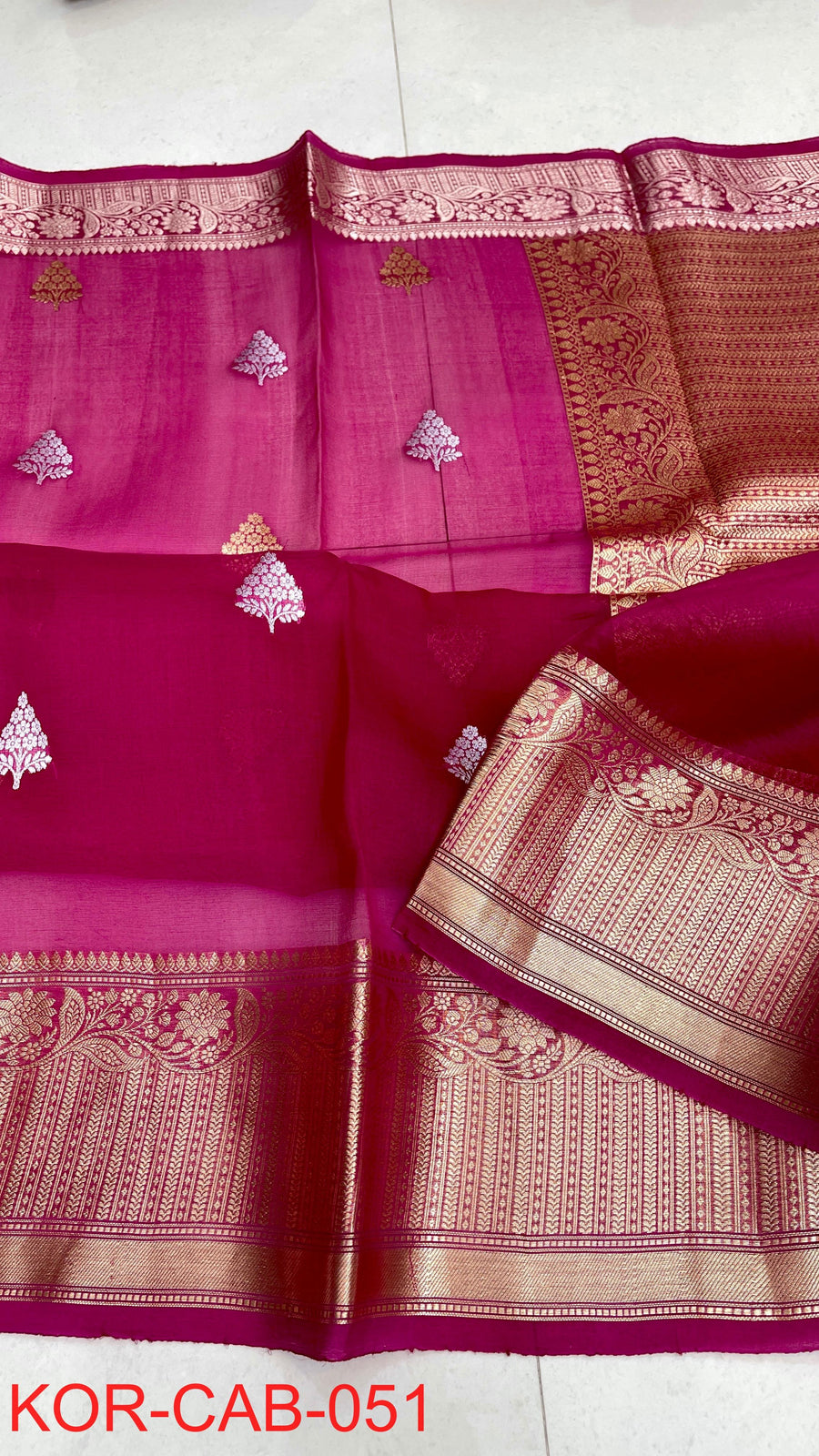 Kora Banarasi Saree crafted in pure silk
