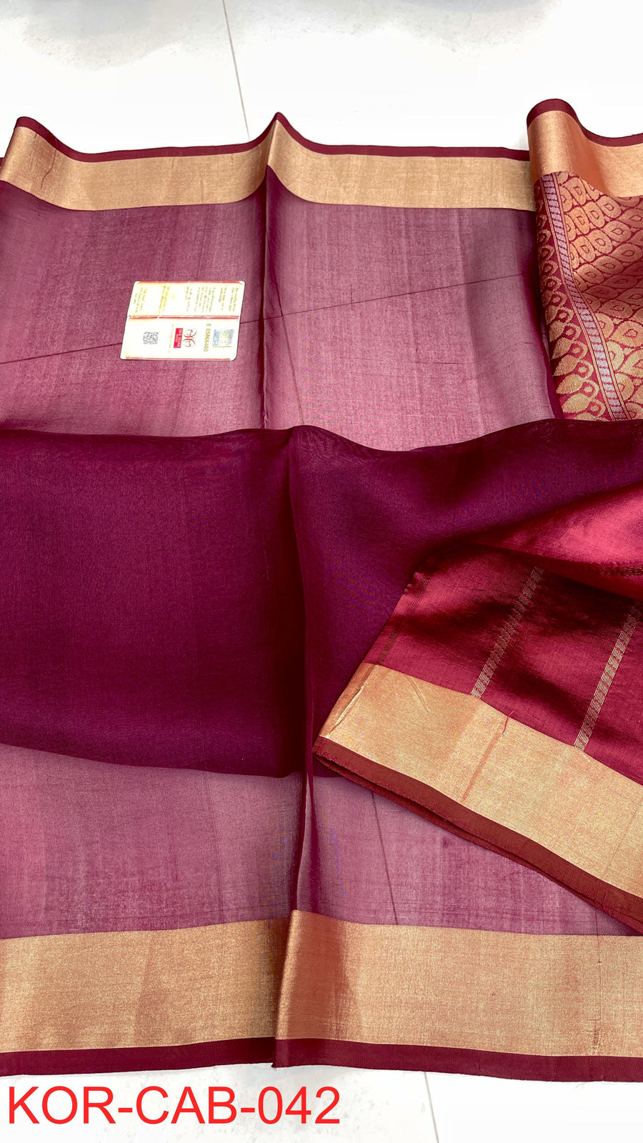 Kora Banarasi Saree crafted in pure silk