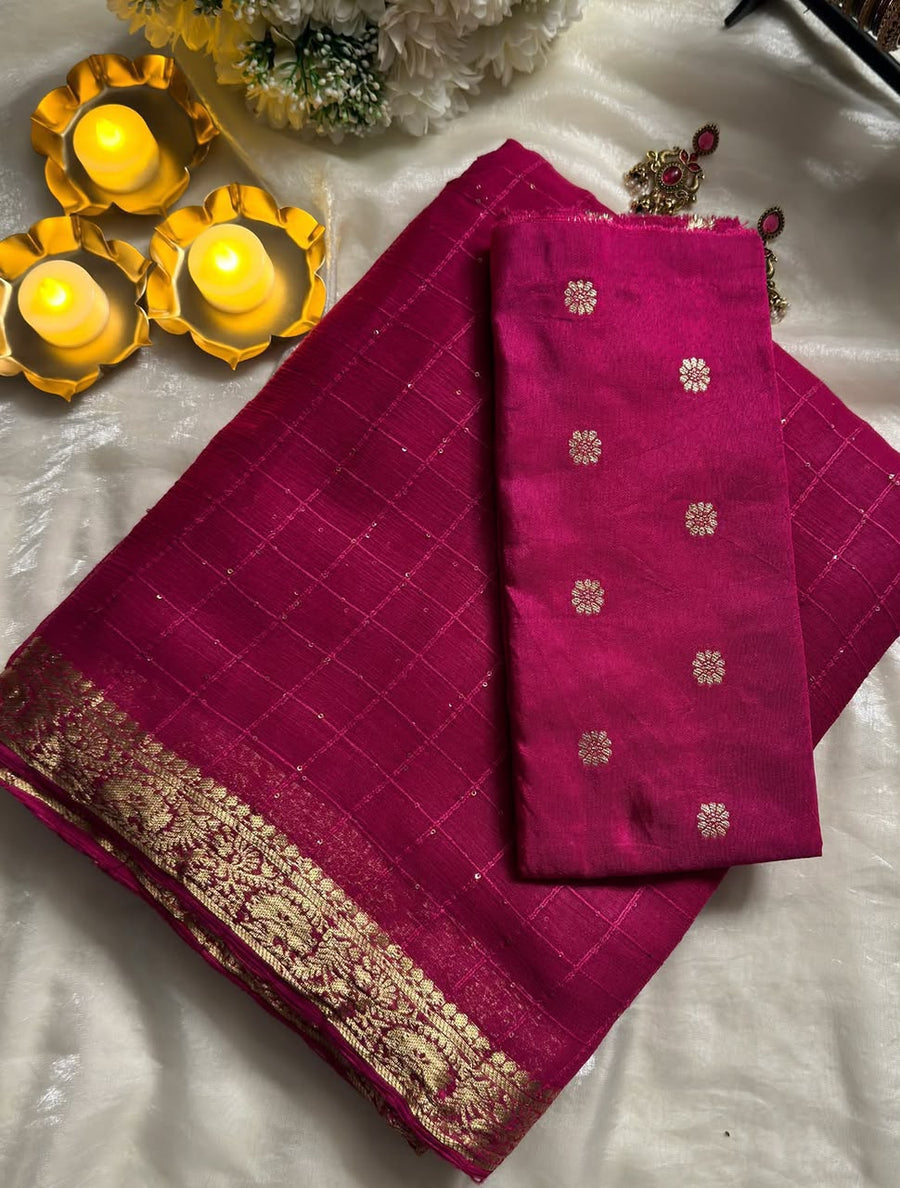 Viscose Georgette Sequence Saree