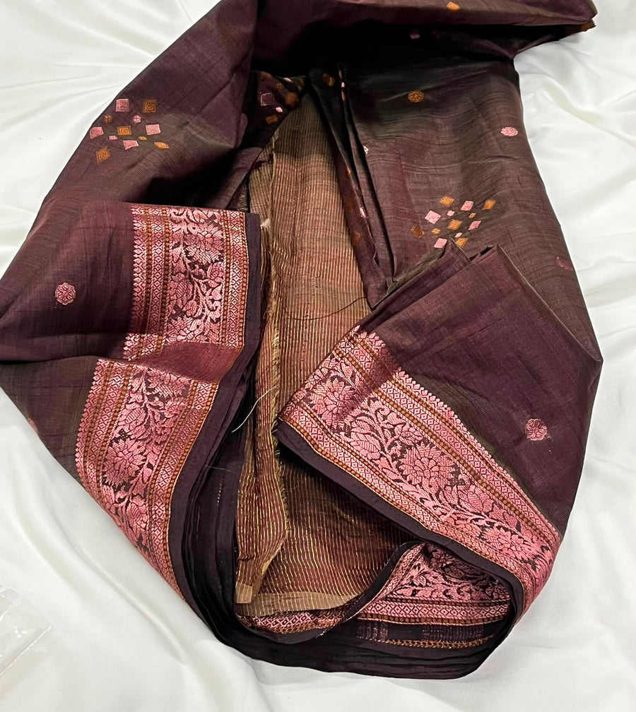 Tusser silk saree
