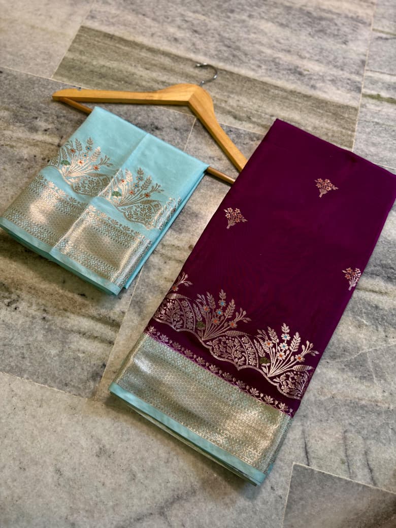 Banarasi katan silk sarees