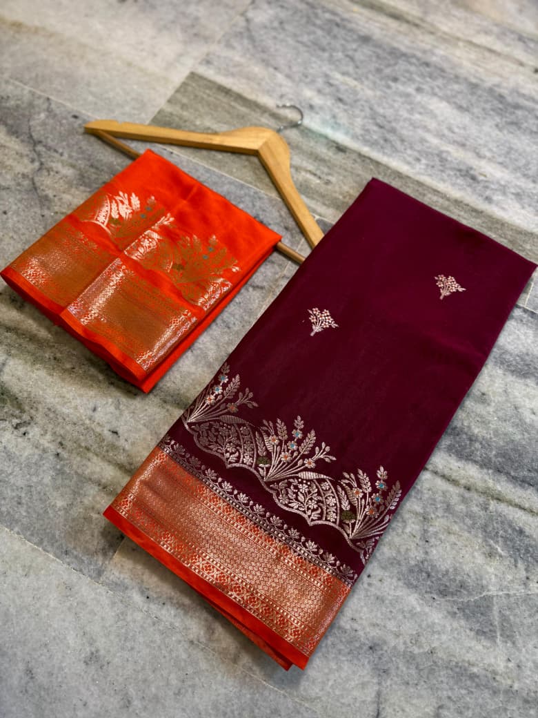 Banarasi katan silk sarees
