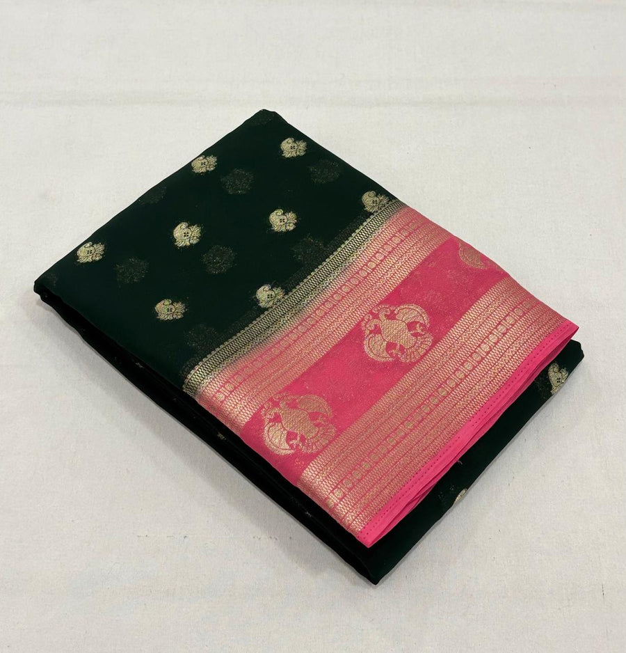 Khadi Banarasi georgette saree