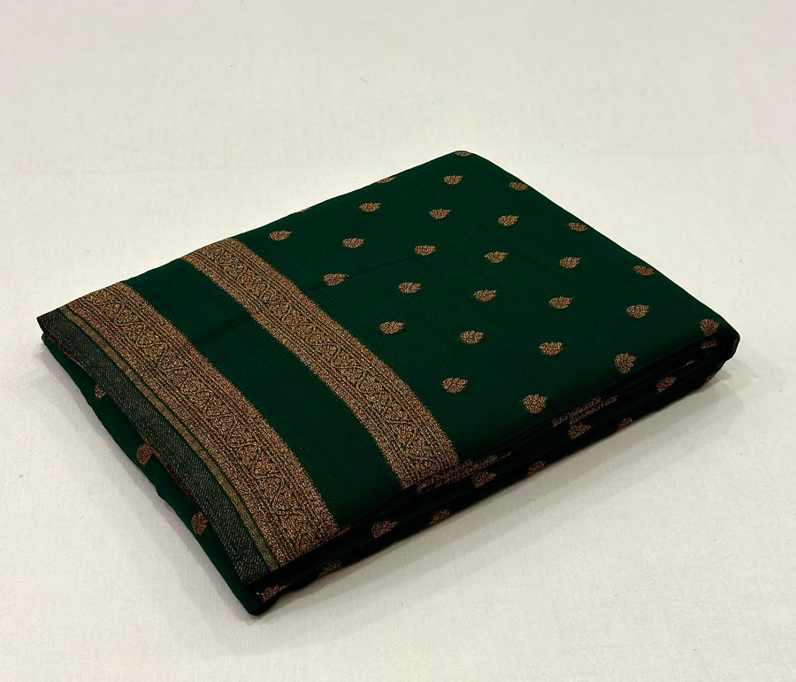 Premium Banarasi Khadi Weightless Georgette Saree