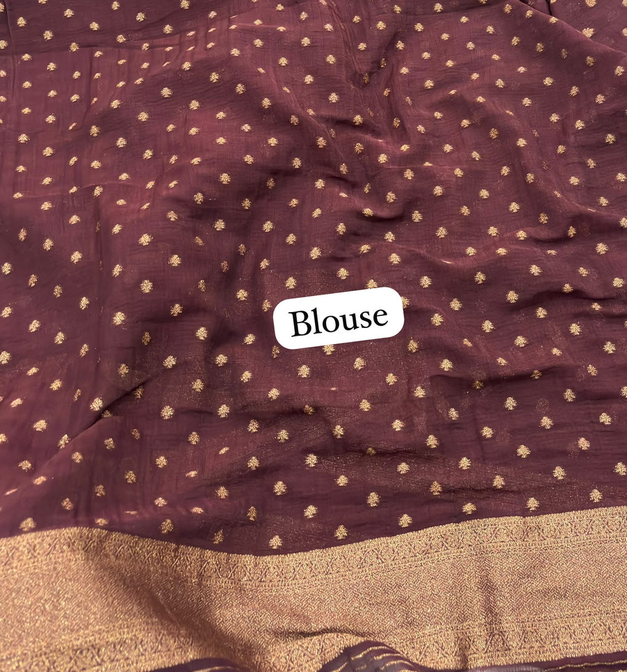 Premium Banarasi Khadi Weightless Georgette Saree