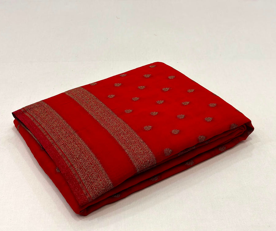 Premium Banarasi Khadi Weightless Georgette Saree