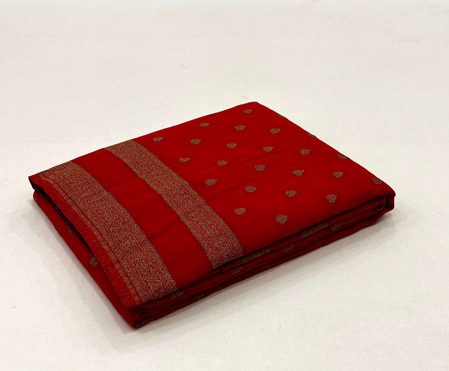 Premium Banarasi Khadi Weightless Georgette Saree