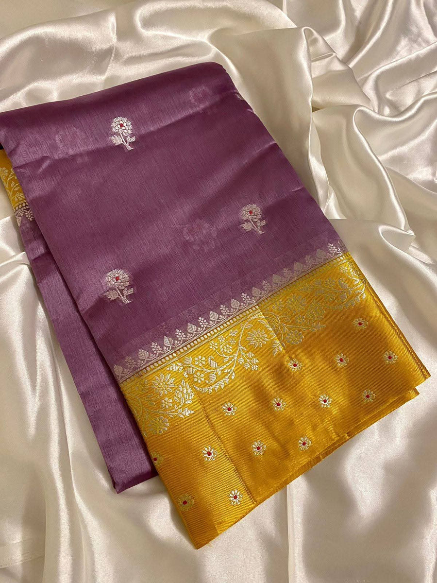 Exquisite Banarasi semi katan silk sarees