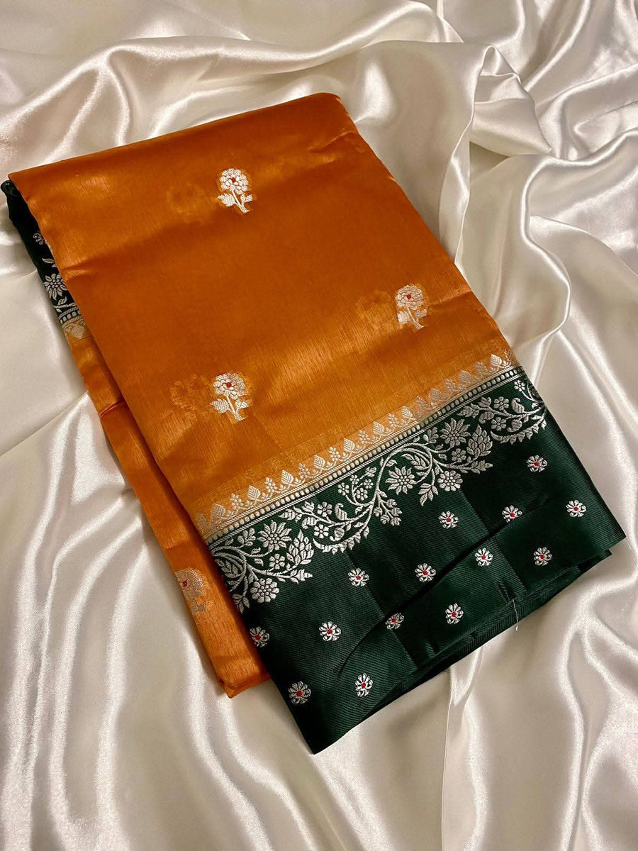 Exquisite Banarasi semi katan silk sarees