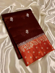 Exquisite Banarasi semi katan silk sarees