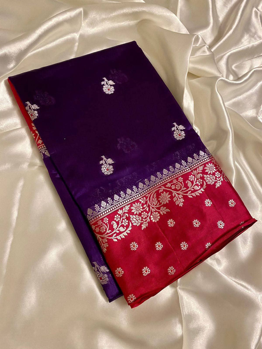 Exquisite Banarasi semi katan silk sarees