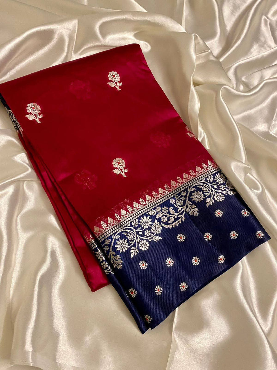 Exquisite Banarasi semi katan silk sarees