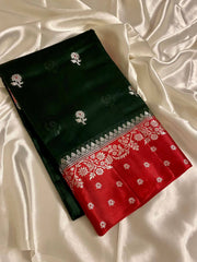 Exquisite Banarasi semi katan silk sarees
