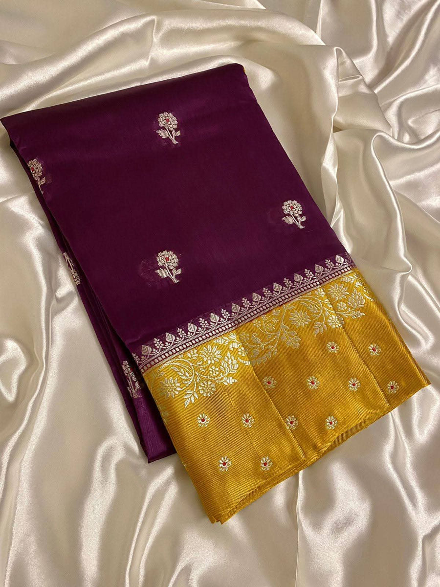 Exquisite Banarasi semi katan silk sarees