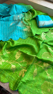 Pure soft munga silk Banarasi saree