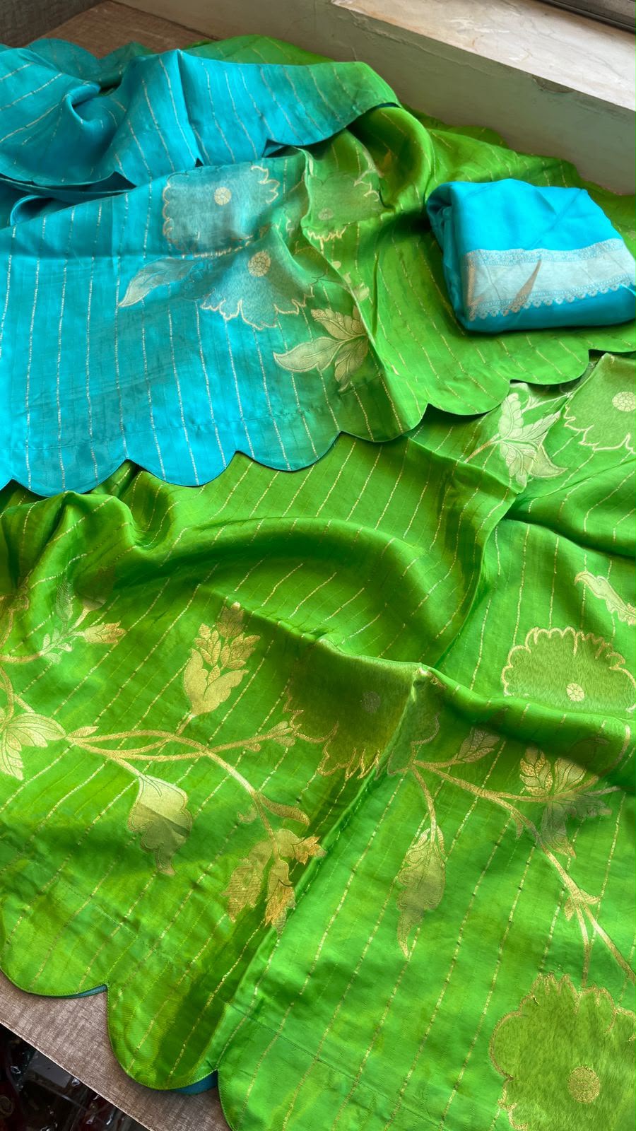 Pure soft munga silk Banarasi saree