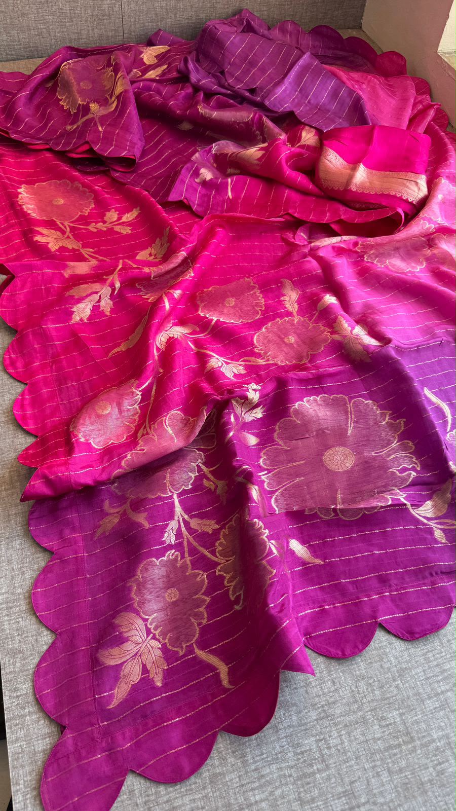 Pure soft munga silk Banarasi saree