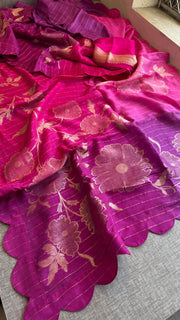 Pure soft munga silk Banarasi saree