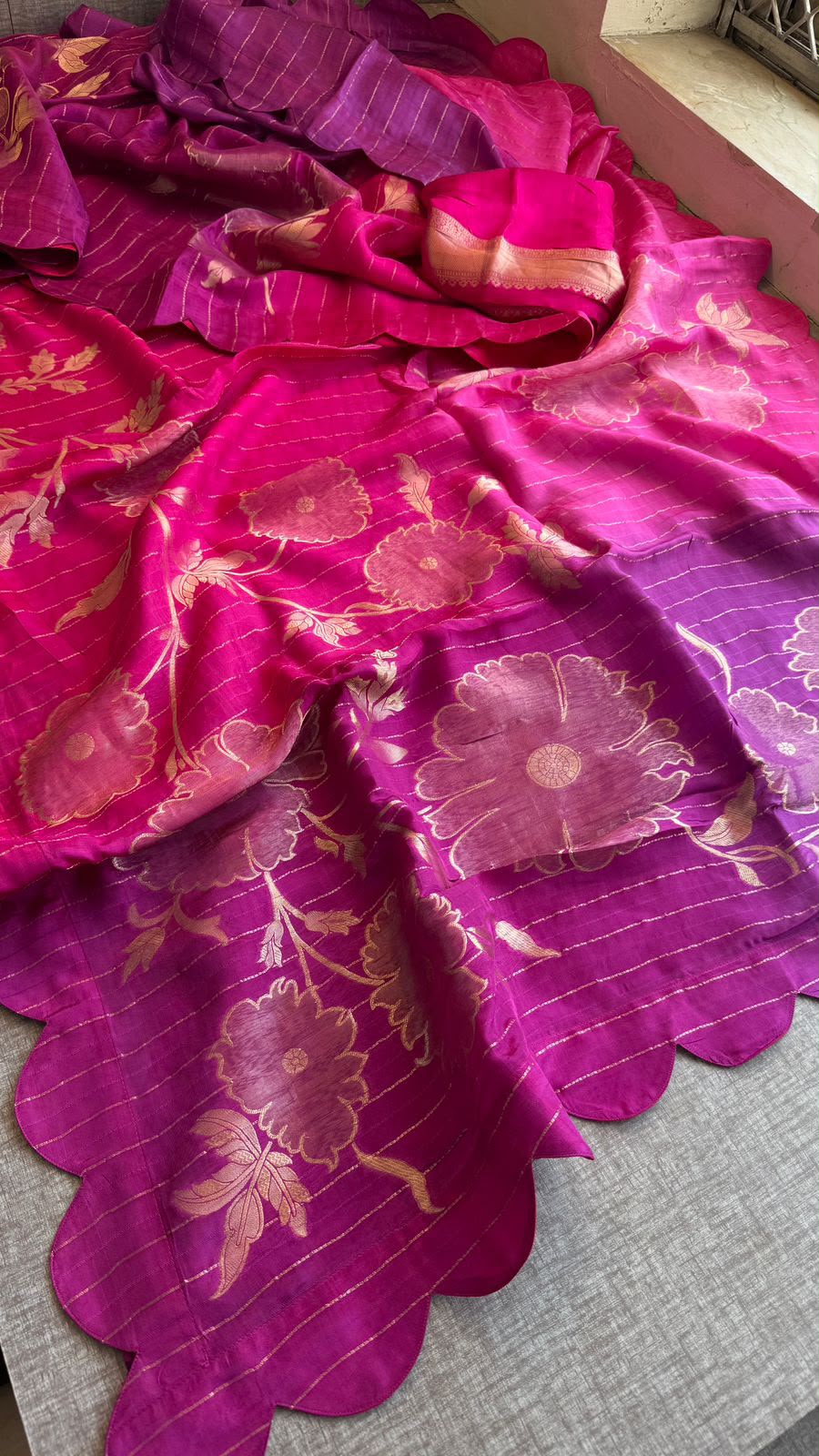 Pure soft munga silk Banarasi saree
