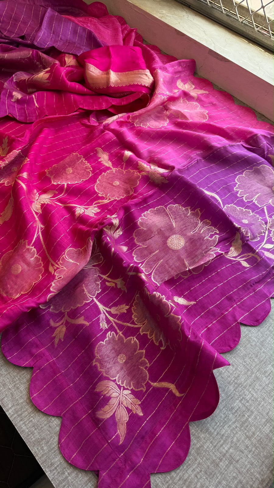 Pure soft munga silk Banarasi saree