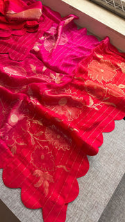 Pure soft munga silk Banarasi saree