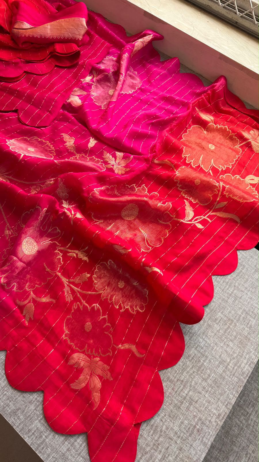 Pure soft munga silk Banarasi saree