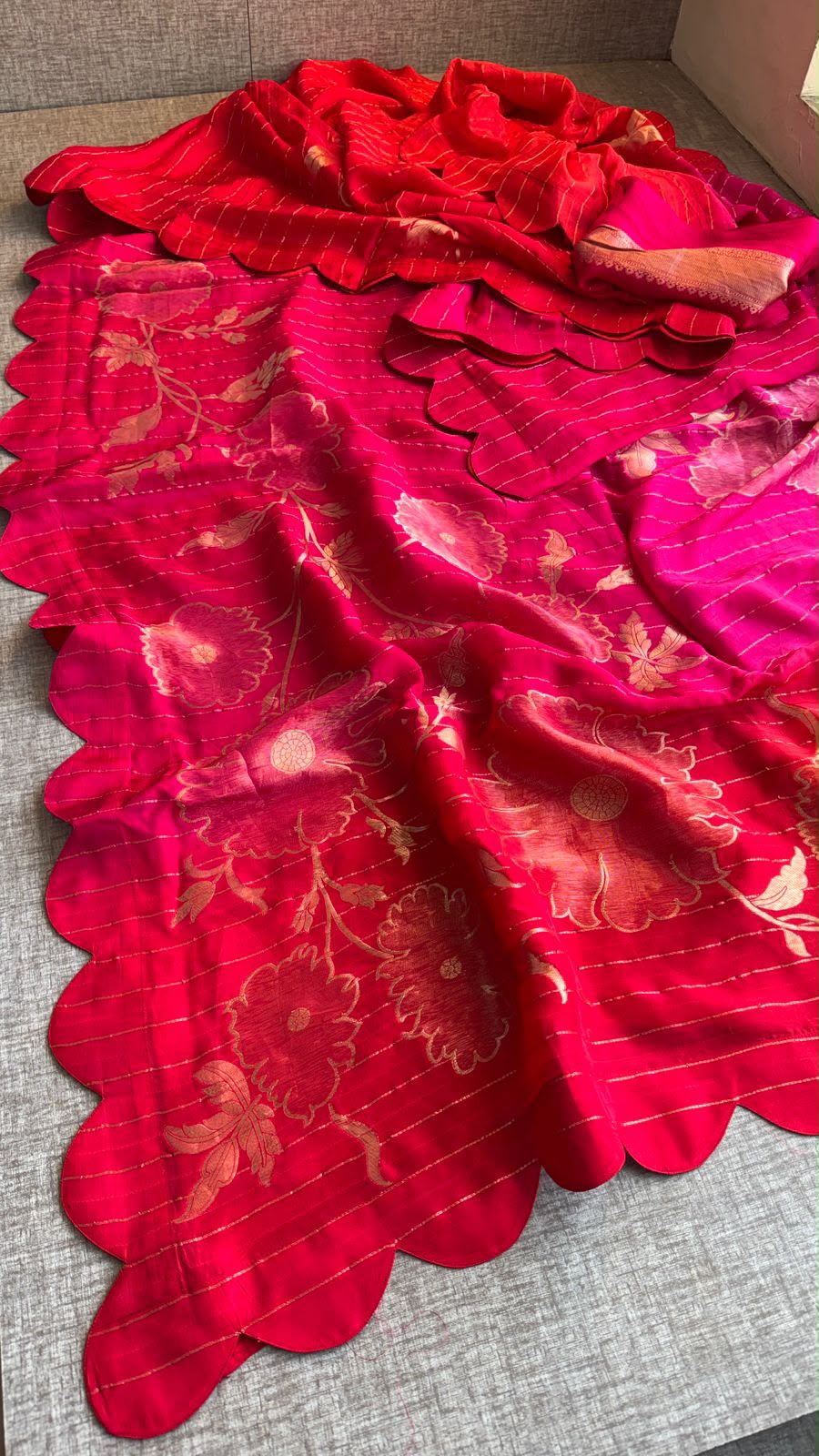 Pure soft munga silk Banarasi saree