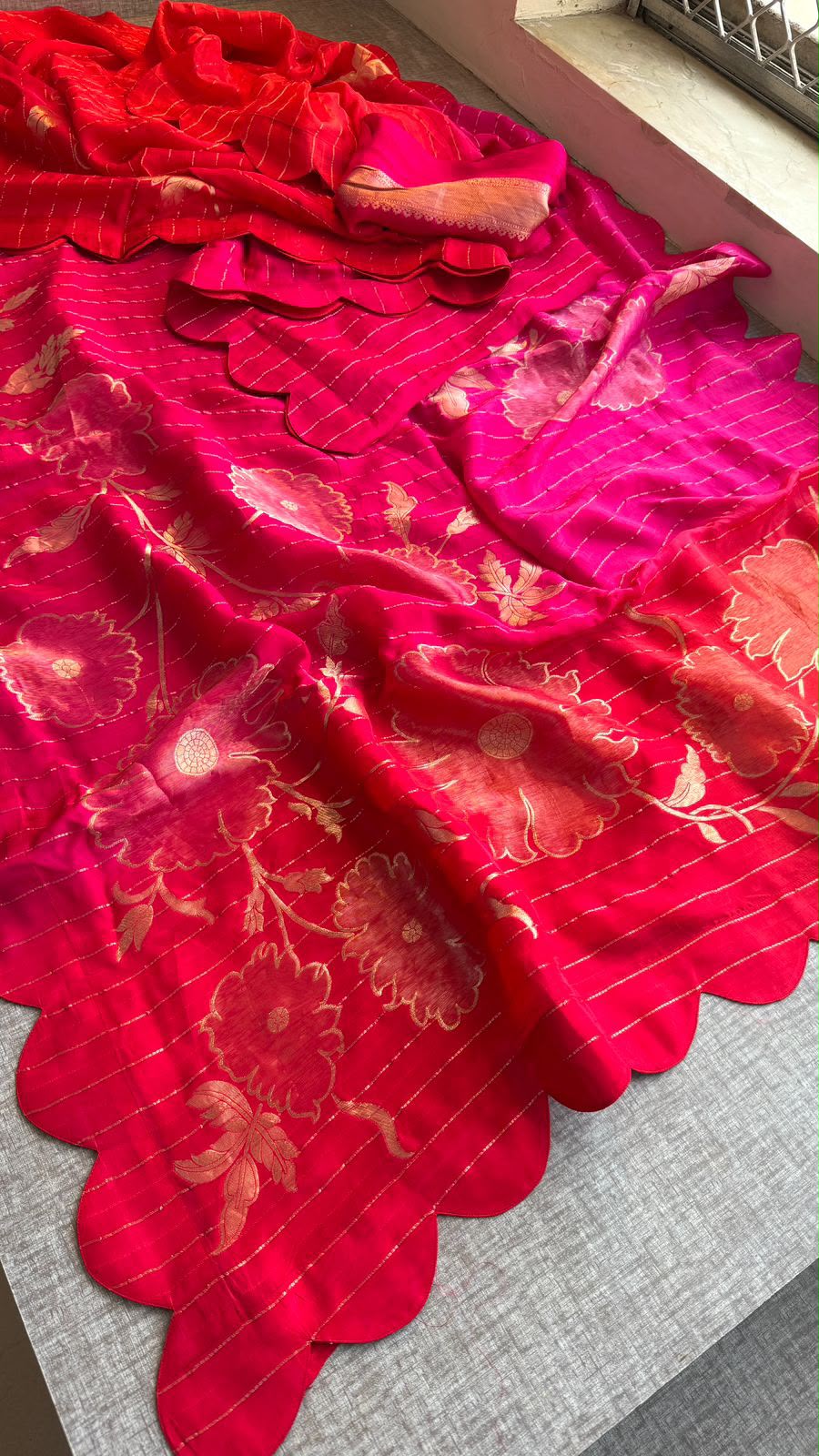 Pure soft munga silk Banarasi saree