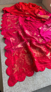 Pure soft munga silk Banarasi saree