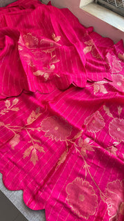 Pure soft munga silk Banarasi saree