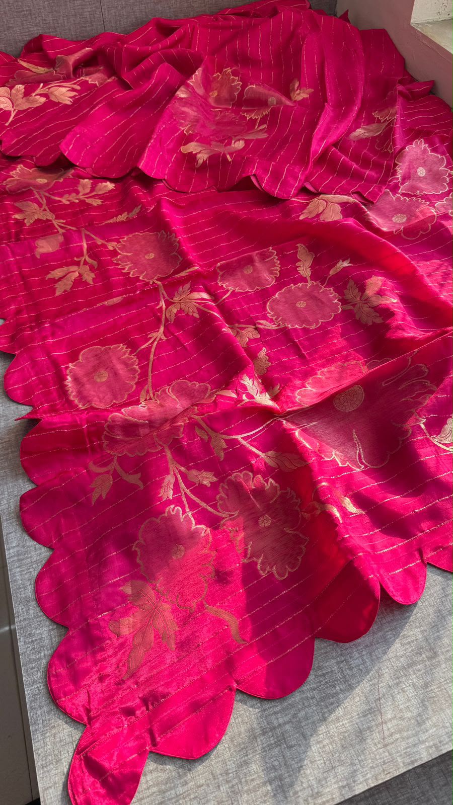 Pure soft munga silk Banarasi saree