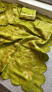 Pure soft munga silk Banarasi saree