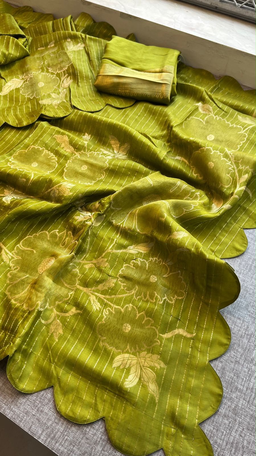 Pure soft munga silk Banarasi saree