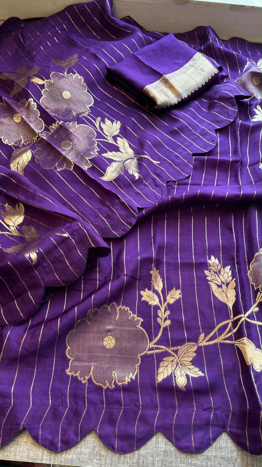 Pure soft munga silk Banarasi saree