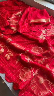 Pure soft munga silk Banarasi saree