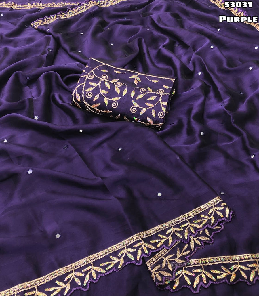 Elegant Rangoli Georgette saree