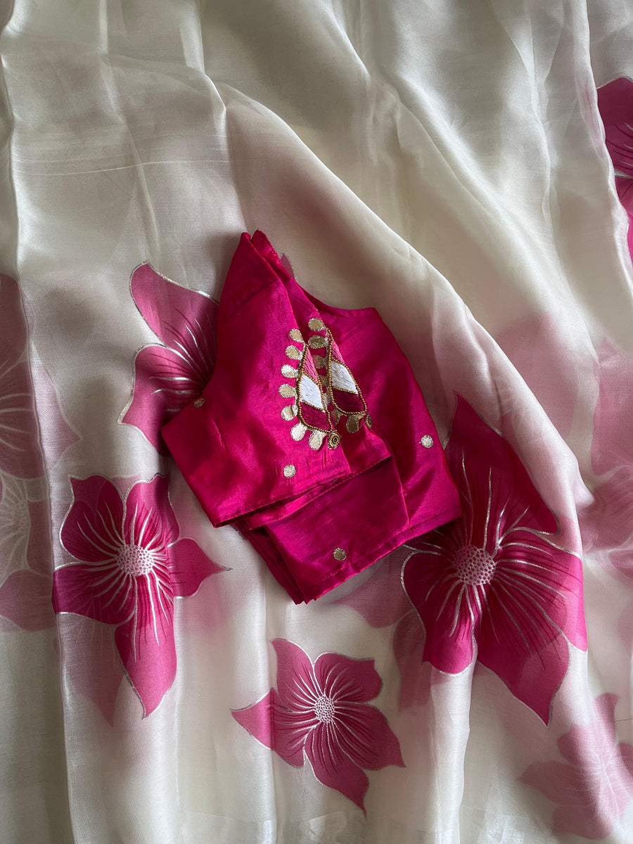 Elegant jute silk saree
