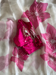 Elegant jute silk saree