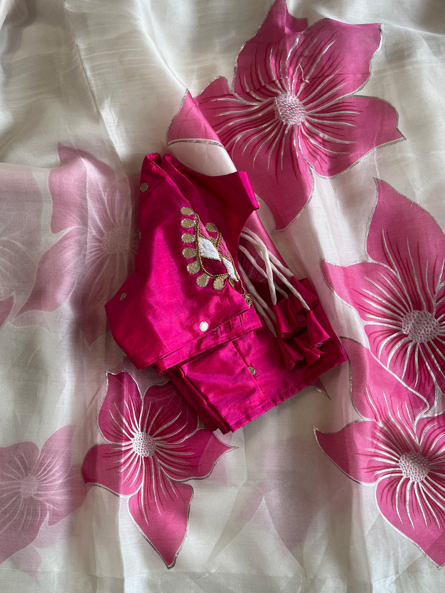 Elegant jute silk saree