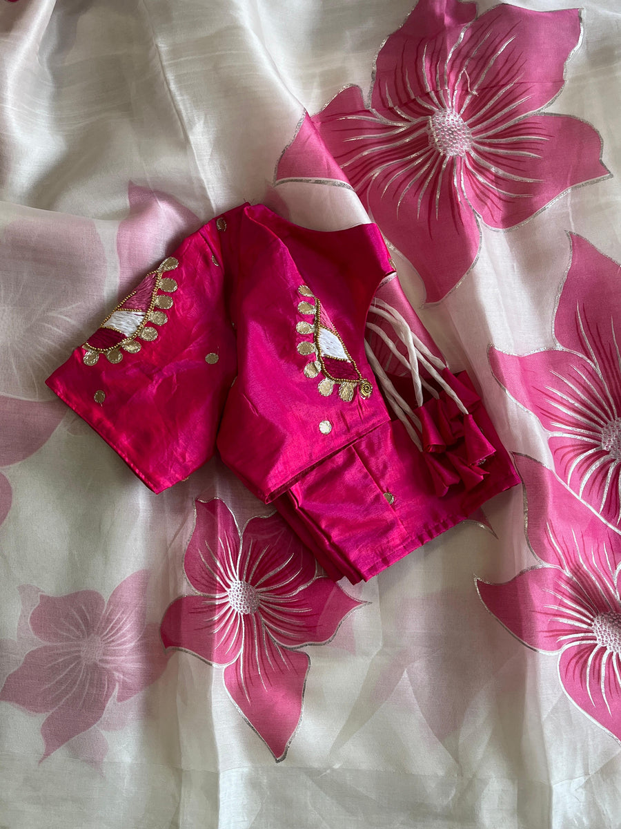Elegant jute silk saree