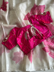 Elegant jute silk saree