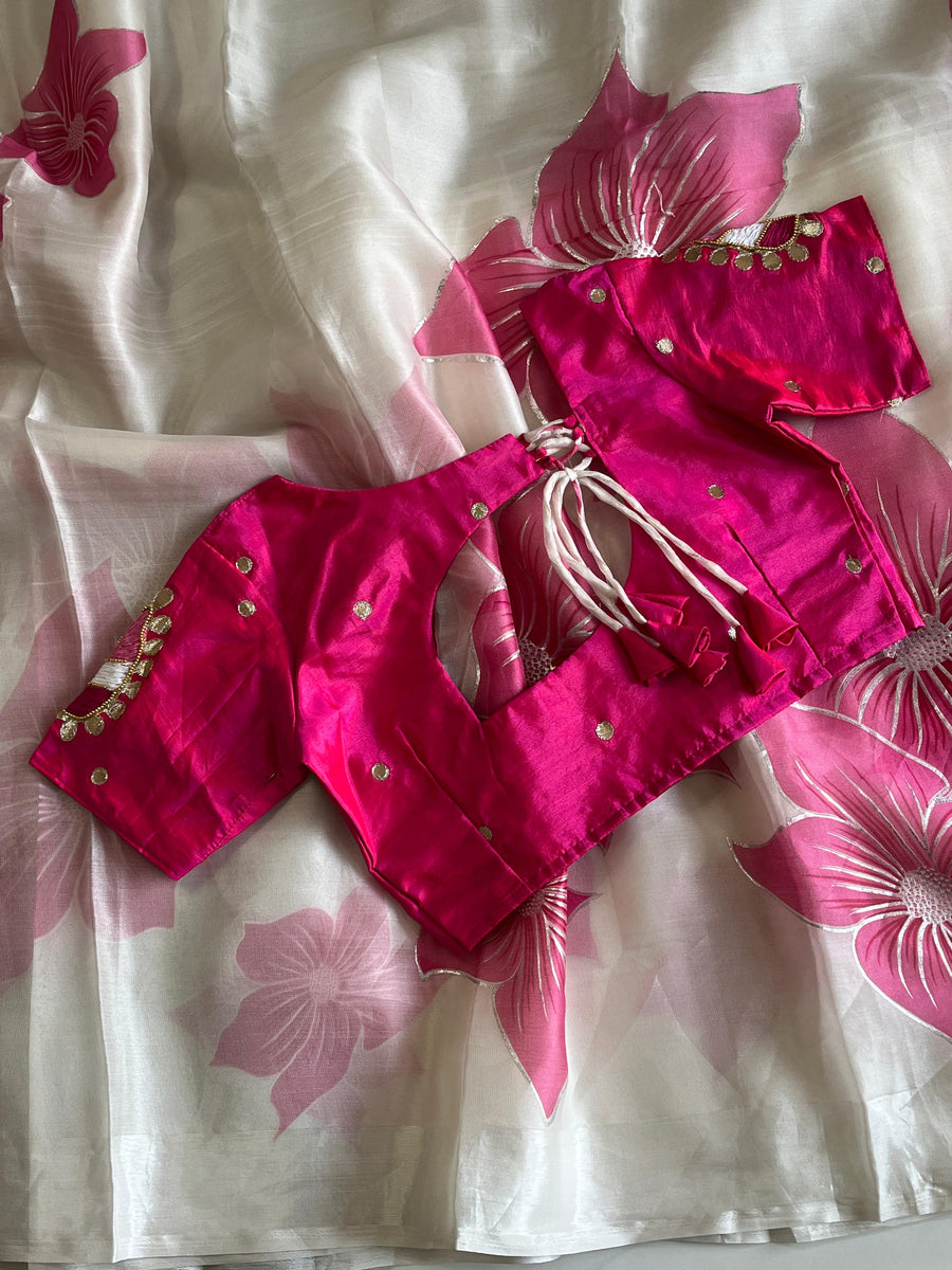 Elegant jute silk saree