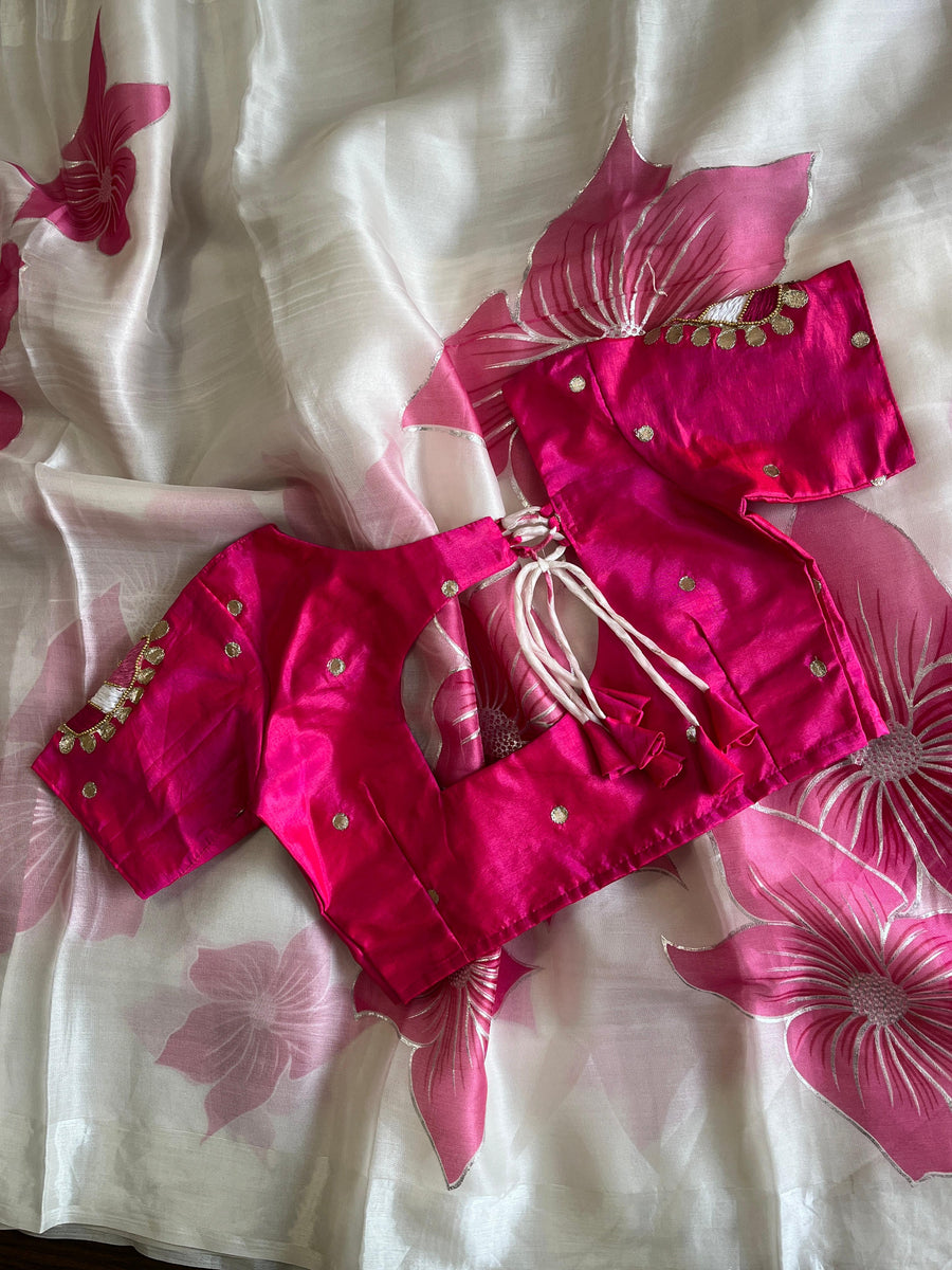 Elegant jute silk saree