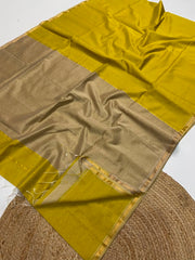 Maheshwari handwoven jute pallu sarees