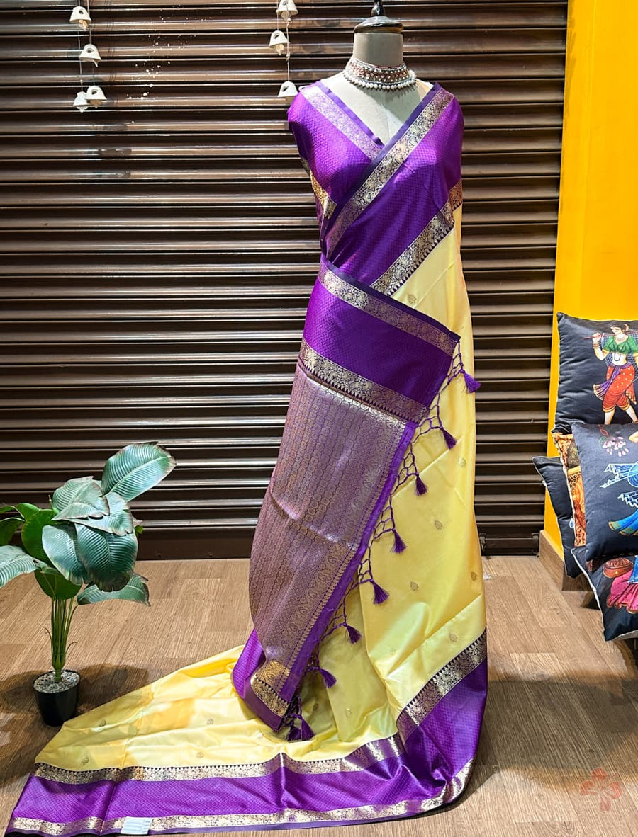 Semi Kanjivaram soft silk woven