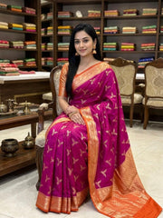 Beautiful Banarasi semi katan silk sarees