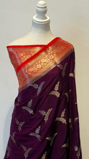 Beautiful Banarasi semi katan silk sarees
